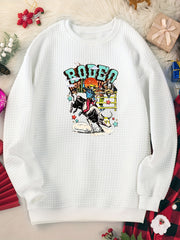 Cowboy Graphic Long Sleeve Lounge Top