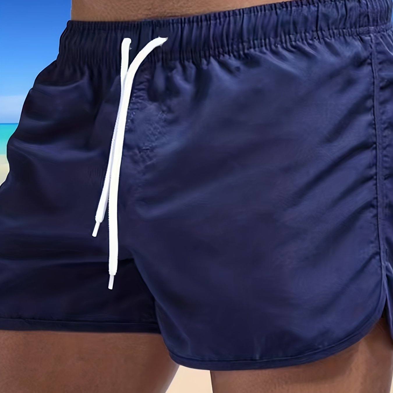 Men's Quick Dry Comfy Beach Shorts - Drawstring Waist