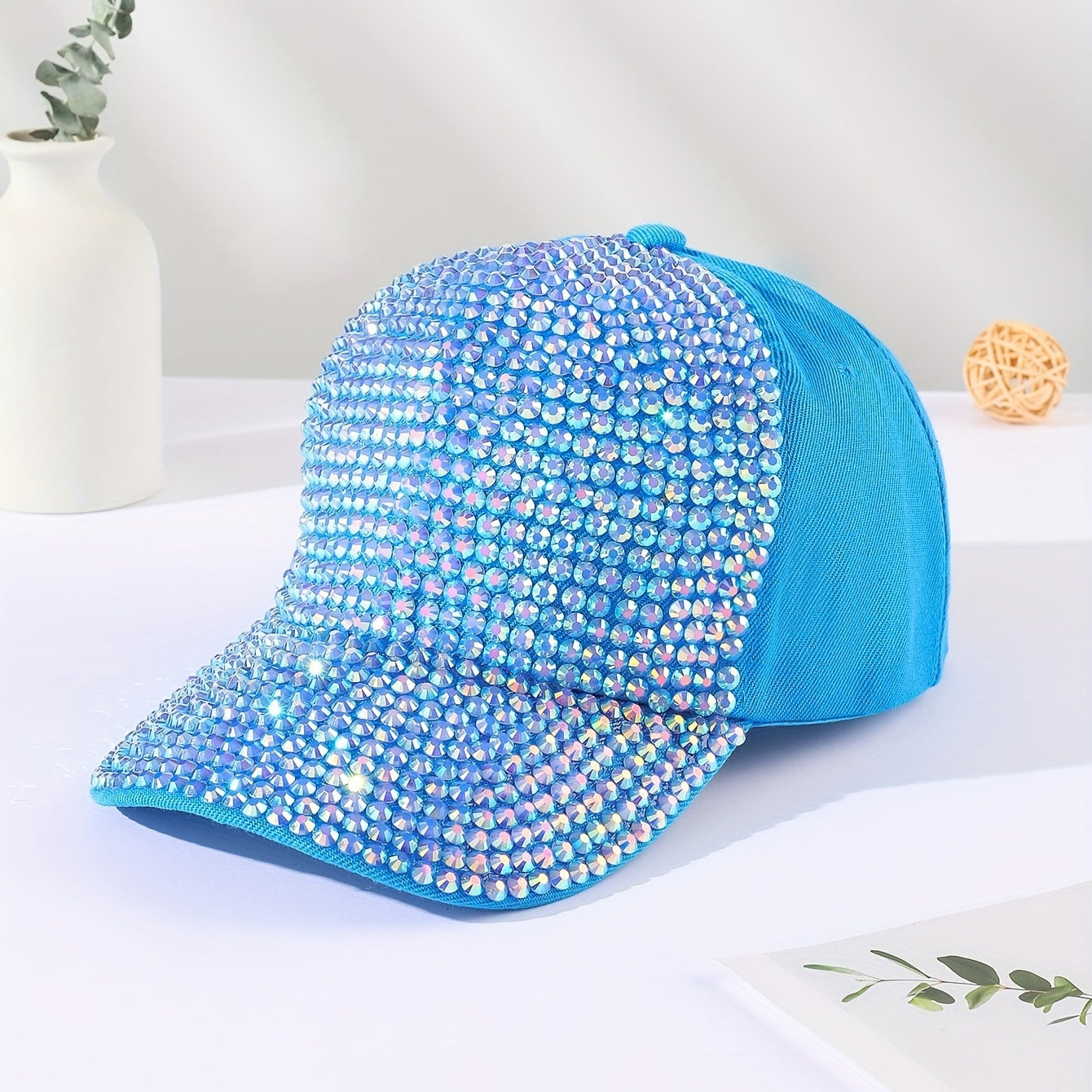 Rhinestone Baseball Cap Y2K Dad Hats Sparkly Sun Hat