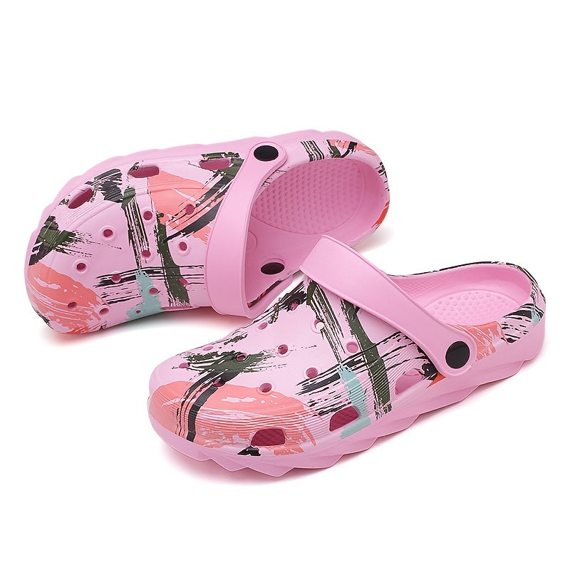Women's Graffiti Beach Shoes Breathable Clogs
