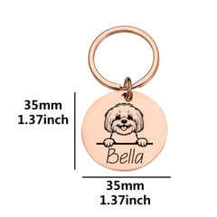 Custom Engraved Stainless Steel Pet ID Tag for Dogs and Cats