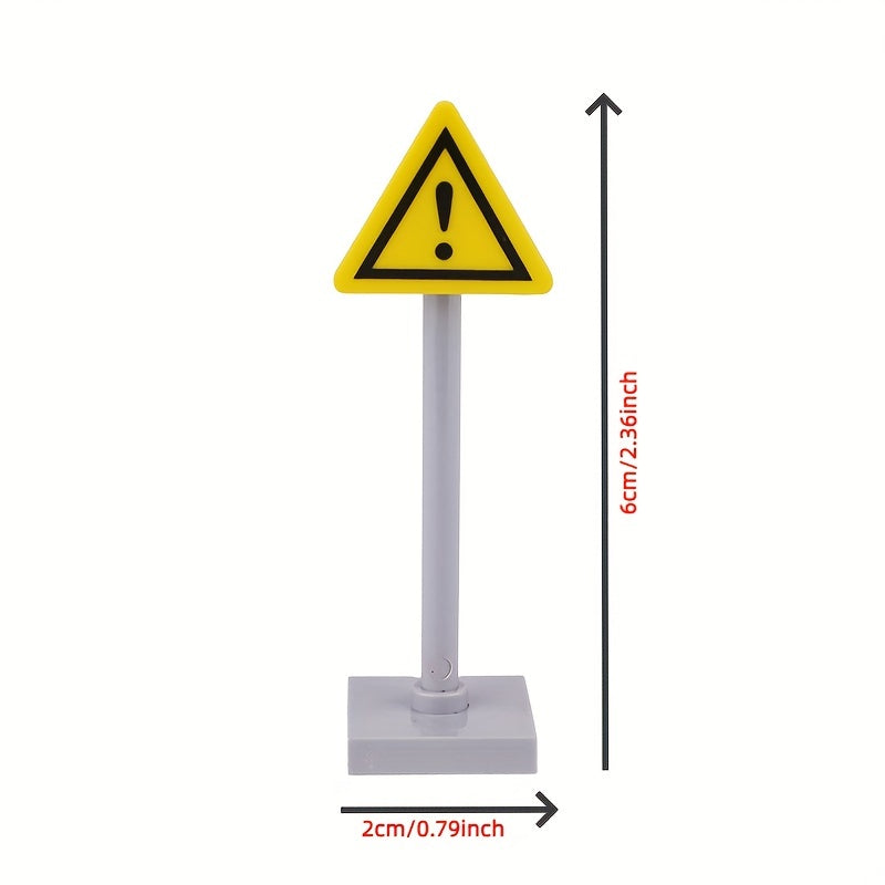 18pcs City Road Traffic Signs Building Blocks Street Traffic Toys for Kids