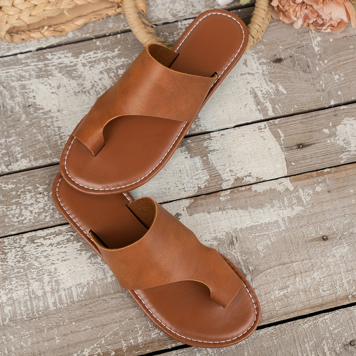 Women's Lightweight Slide Sandals Open Toe Slip On Shoes