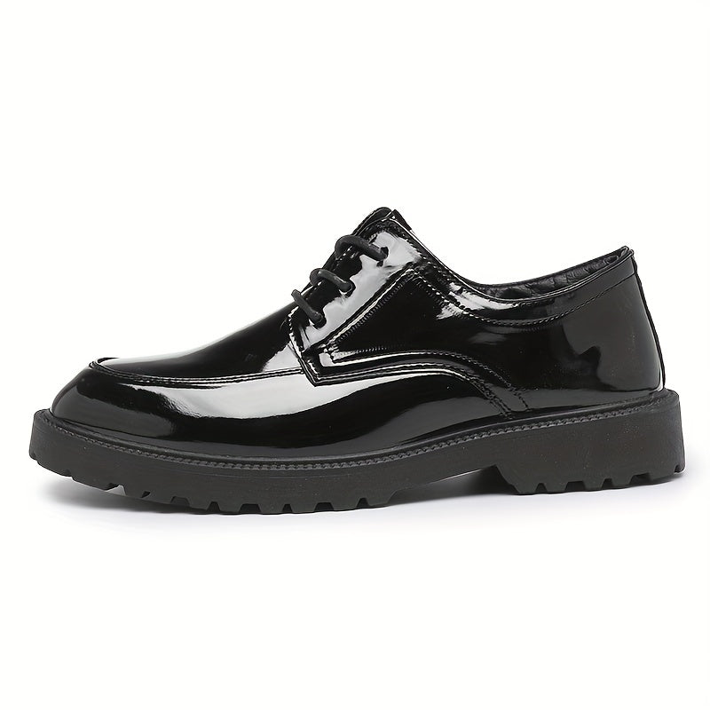 Men's Classic Faux Leather Derby Shoes British Style Formal Shoes
