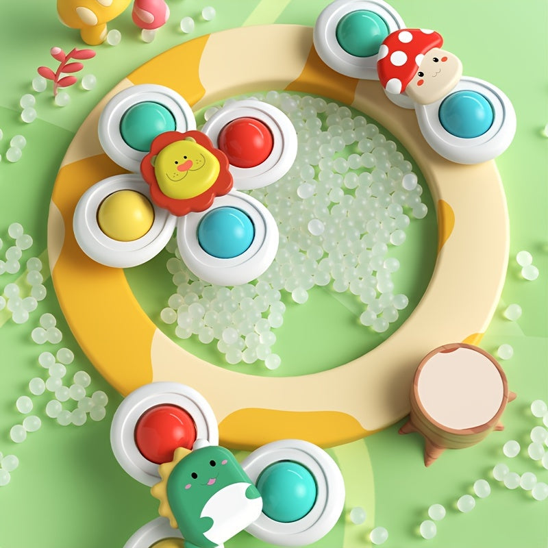 Cute Flower Gyroscope Suction Cup Toy