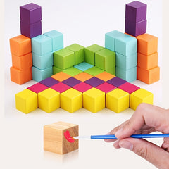 100pcs 0 Wooden Cubes Natural Wooden Blocks DIY Puzzle Making