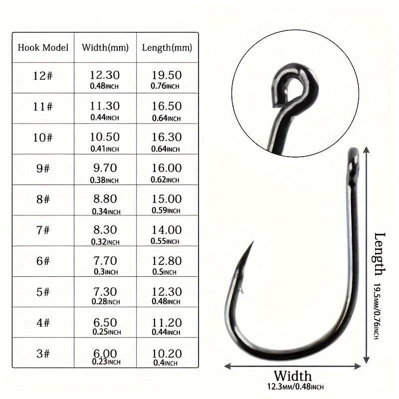 100pcs Carbon Steel Fishing Hooks With Holes Outdoor Fishing Tackle