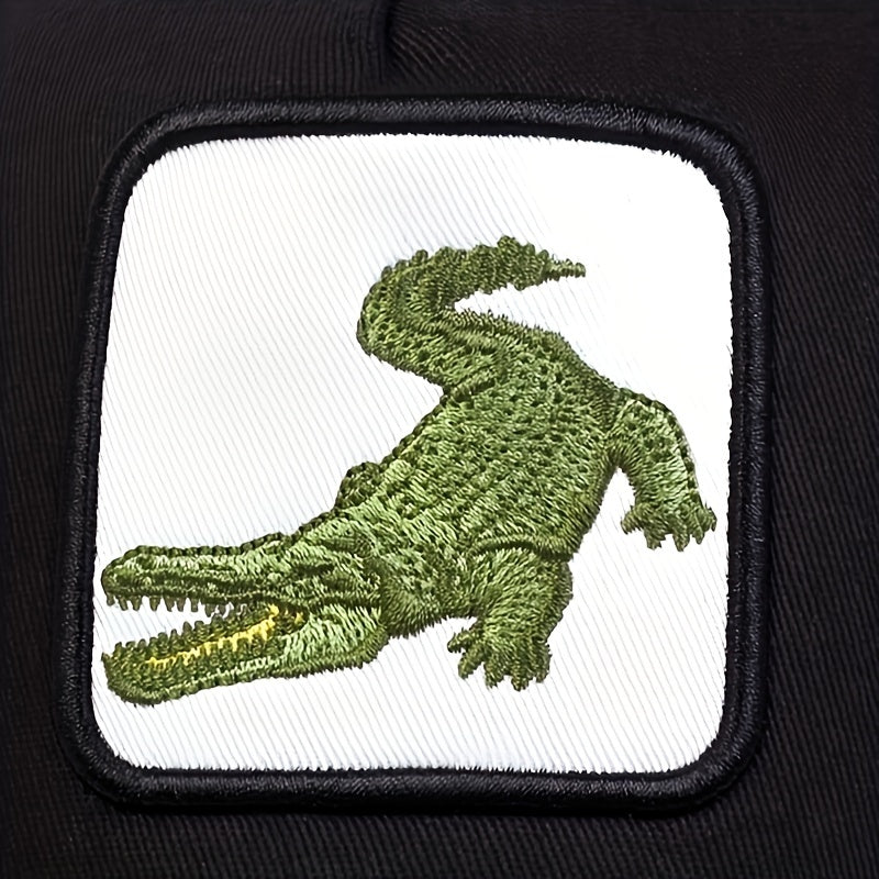 Men's Crocodile Pattern Baseball Cap Breathable Adjustable Hat