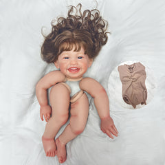 Artist Paint Reborn Doll Kit with Rooted Hair for Family Birthday Christmas