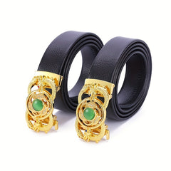 Arrival Alloy Men's Leather Belt Rhinestone Inlaid Belt Vintage Business Casual