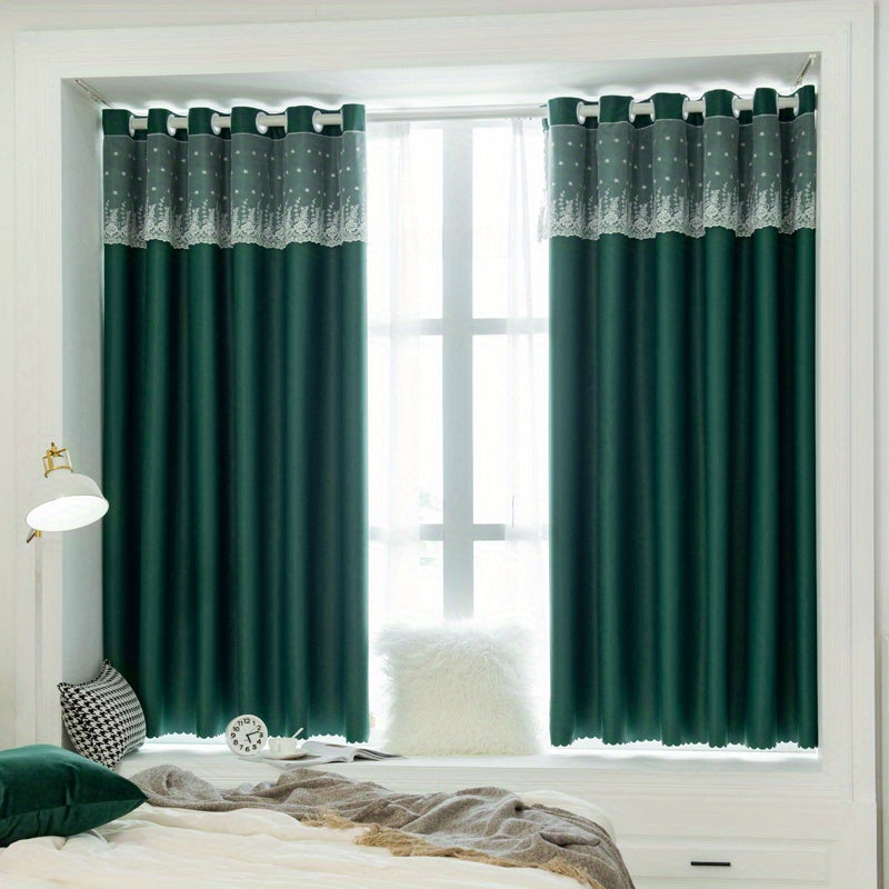 1pc Lace Shading Curtains For Living Room Bedroom Indoor Sunshades
