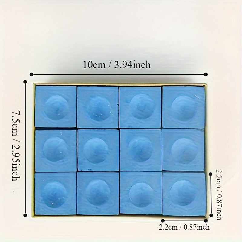 12pcs Billiards Pool Chalks With Strong Adhesion Snooker Chalks