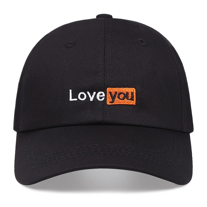 LOVE YOU Casual Anime Cartoon Embroidered Baseball Cap