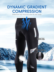 Men's Warm Cycling Pants Leggings Quick Dry Compression Pants