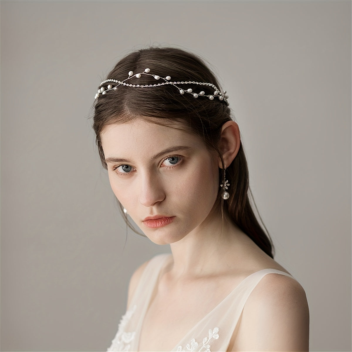 Pearl Rhinestone Head Piece Wedding Hair Accessories for Bride
