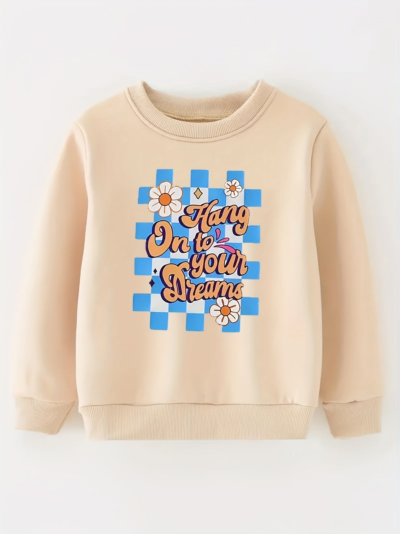 Spooky & Plaid Ghost Crew Neck Top