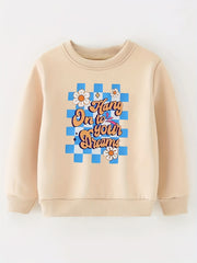 Spooky & Plaid Ghost Crew Neck Top