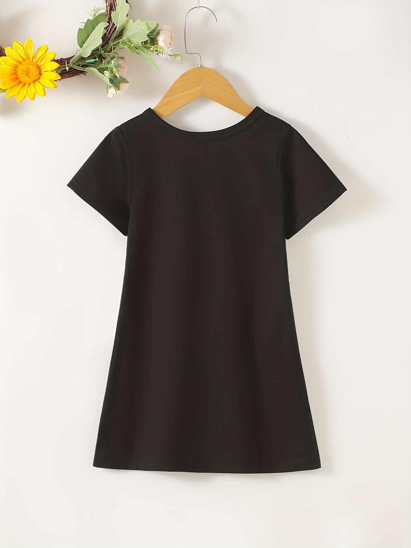 Toddler Girls Basic Cotton T shirt Dress Kids Summer Clothes