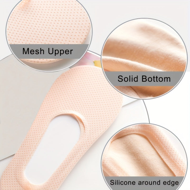 4 Pairs Solid Ankle Socks Women's Stockings