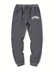 LA Casual Stretch Graphic Drawstring Joggers Men's Sweatpants