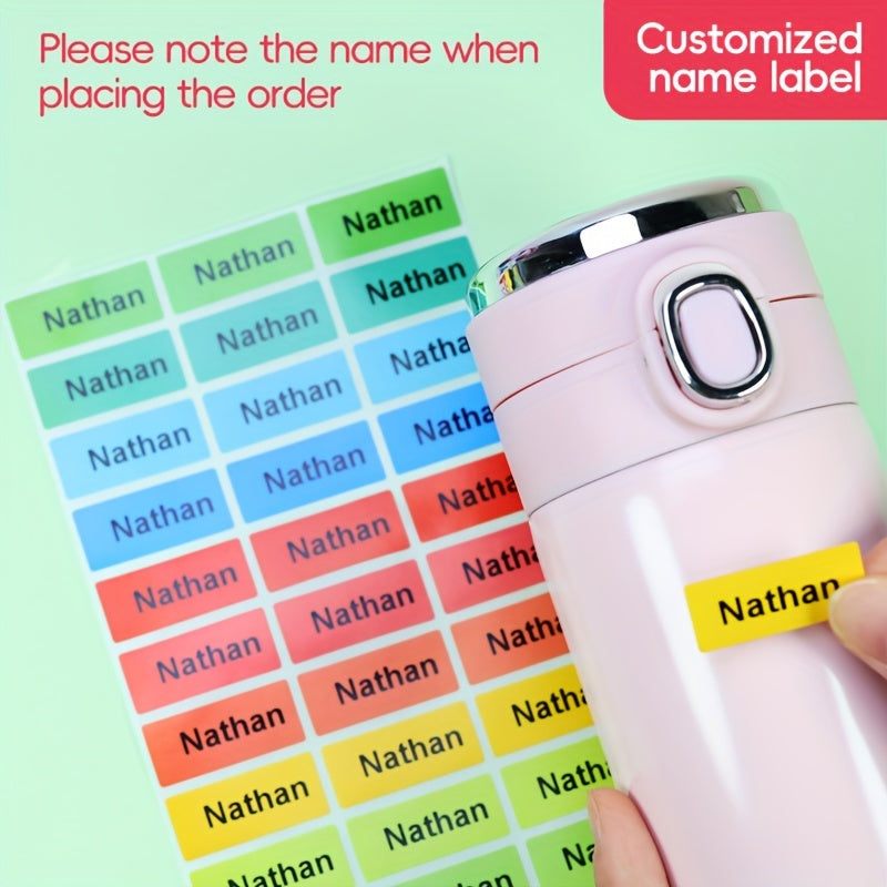 Custom Name Sticker Waterproof Office School Supplies