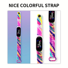 Waterproof Electronic Watch for Kids - Colorful Holiday Gift