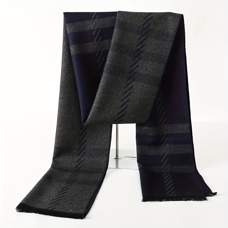 Men's Plaid Pattern Winter Scarf Gift