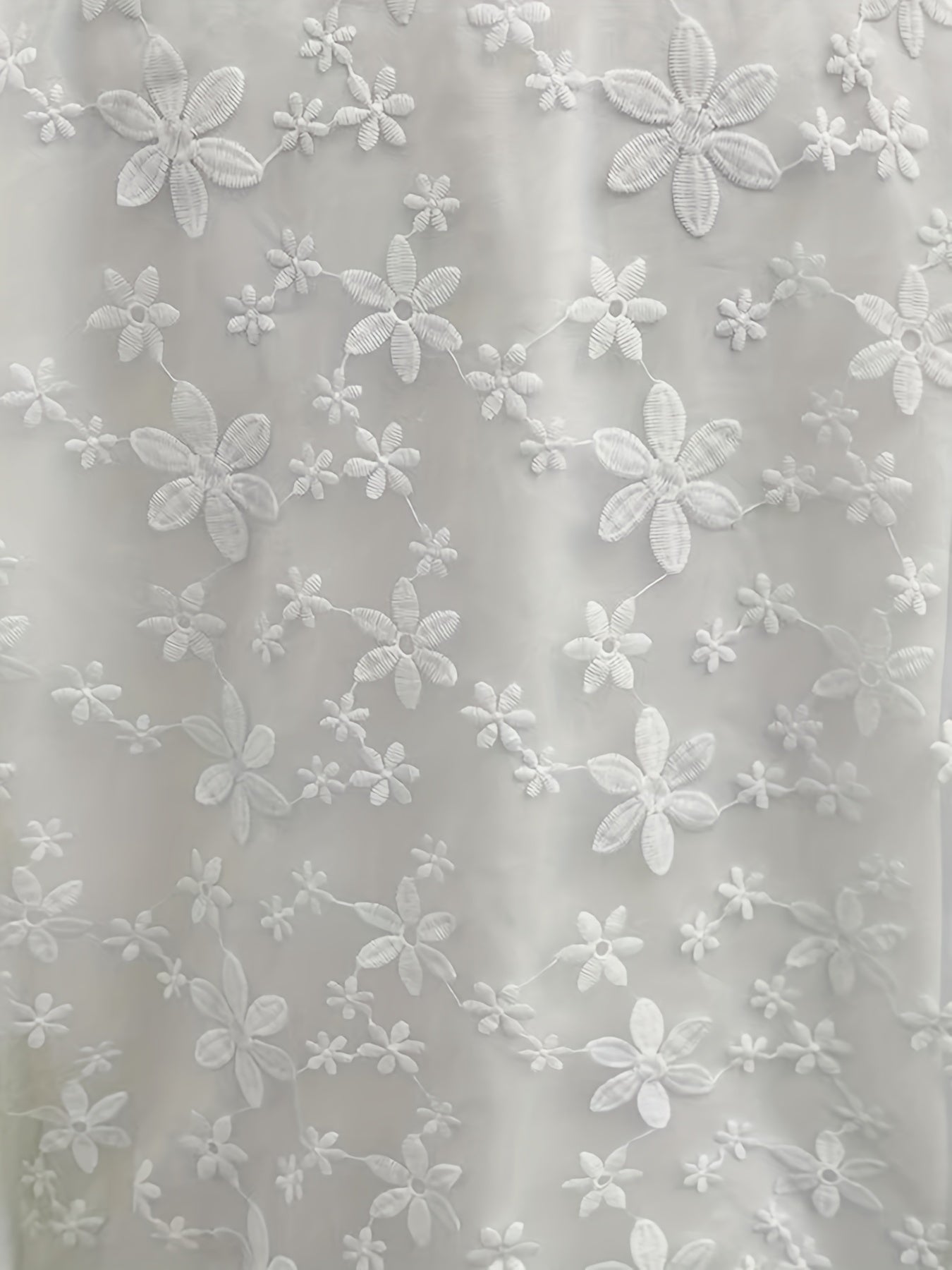Solid Floral Embroidered Button Up Shirt