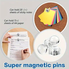 28pcs Magnetic Pegs Kitchen Refrigerator Office Locker Magnets