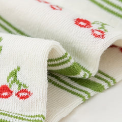 5 Pairs Floral Print Socks Mid Tube Women's Stockings