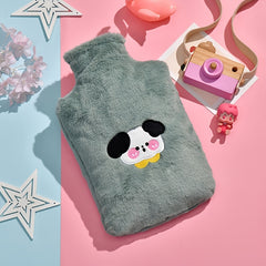 4PCS Plush Hand Warmer Hot Water Bottle with Cloth Cover