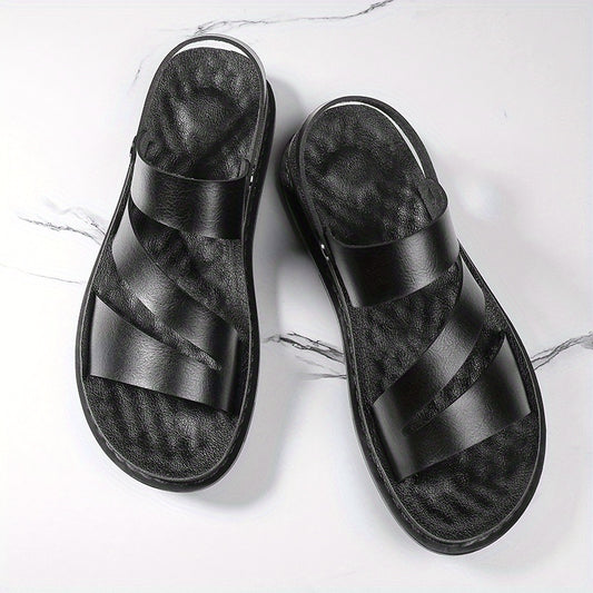Men's Open Toe Cross Strap Sandals Anti-Skid Rubber Sole
