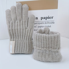 Kids Winter Sports Gloves Elastic Warm Keeping Knitted Coldproof Glove