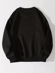 Skeleton Printed Warm Sports Sweatshirts Round Neck Casual Pullover Tops