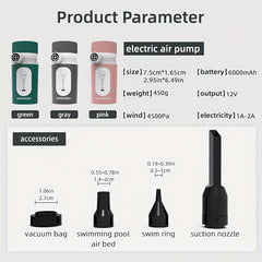 Portable Wireless Air Pump for Vacuum Storage Bags