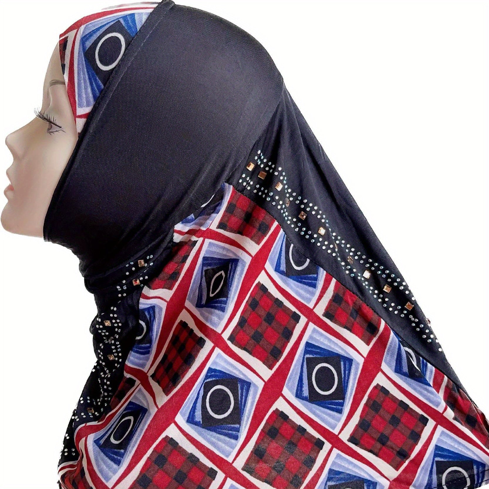 Children's Muslim Hat With Splicing Flower Cloth For Boys And Girls S Size