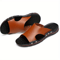 Men's Vintage Slip On Leather Sandals