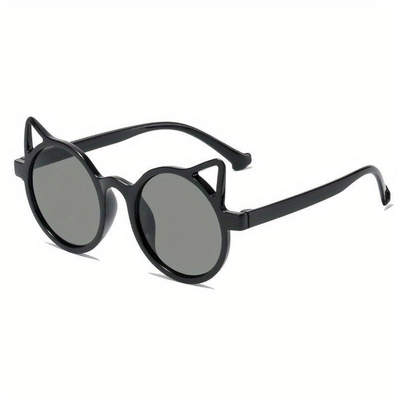 Cat Ear Sun Protection Round Sunglasses for Kids