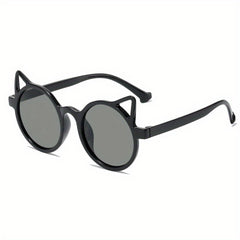 Cat Ear Sun Protection Round Sunglasses for Kids