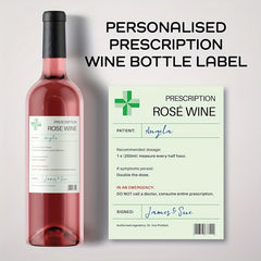 6pcs Prescription Wine Label Funny Vinyl Sticker
