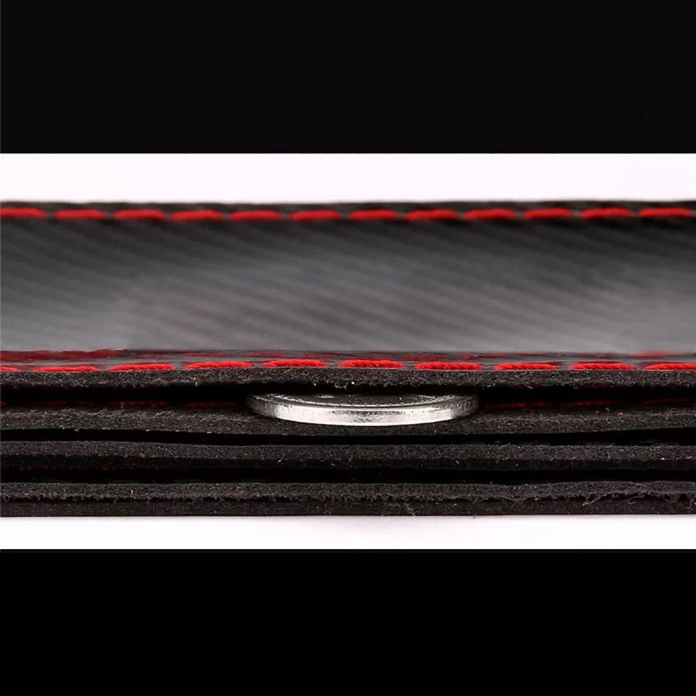Red Mark Micfiber Carbon Fiber Leather Car Steering Wheel Cover