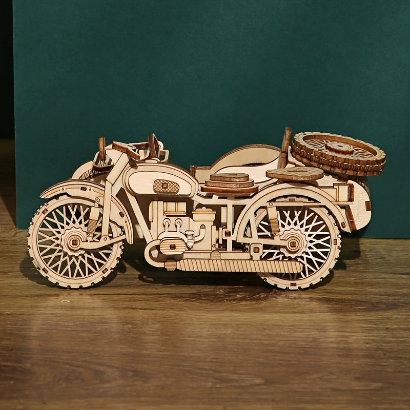3D Wooden Stereo Puzzle Tricycle Decoration Toy