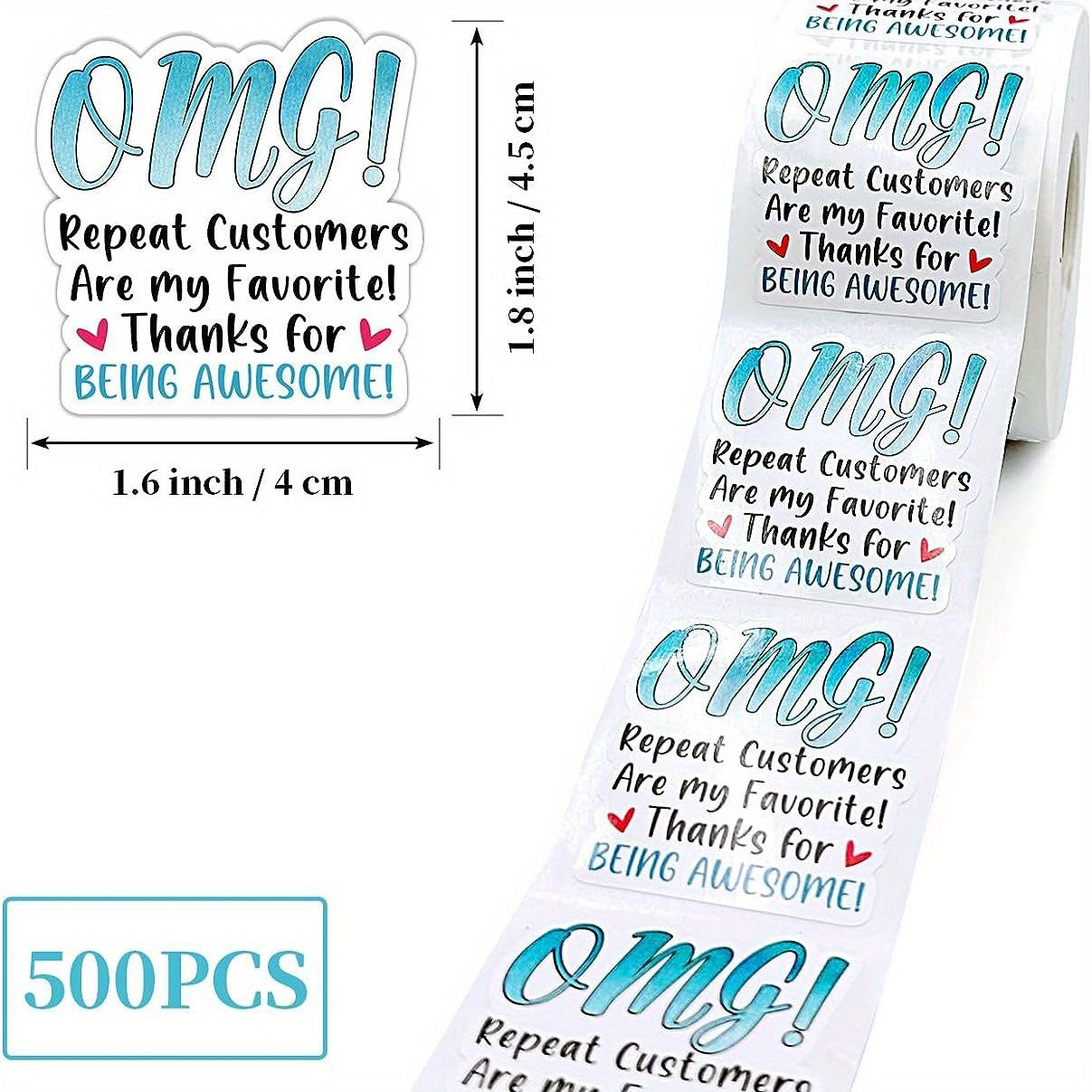 500pcs Favorite Customer Thank You Stickers for Packaging