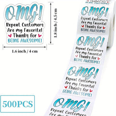 500pcs Favorite Customer Thank You Stickers for Packaging