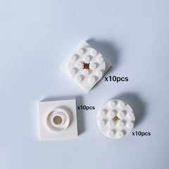 10pcs Rotatable 4x4 Turntable Base with Smooth Surface for Kids Educational Toy