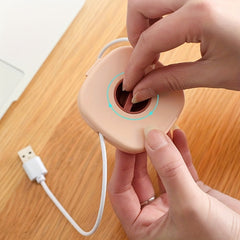 Portable Data Cable Storage Box with Phone Holder
