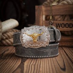 Western Style PU Leather Belt For Men