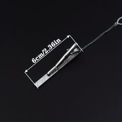 Men's Formal Silver Tie Clip Business Collar Clip