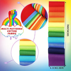 40pcs Cotton Solids Quilting Roll Fabric for DIY Craft