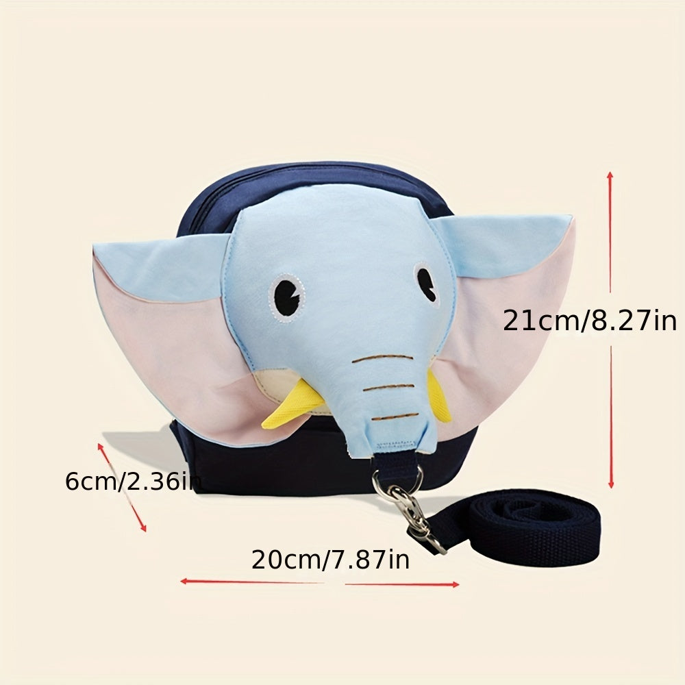 Kids Elephant Backpack with Anti-Loss Wristband Rope for School